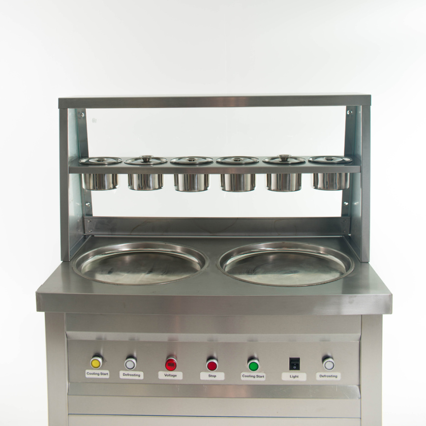 Фризер для ролл мороженого KCB-2Y Foodatlas (контейнеры, световой короб, 2 компрессора) фото 8