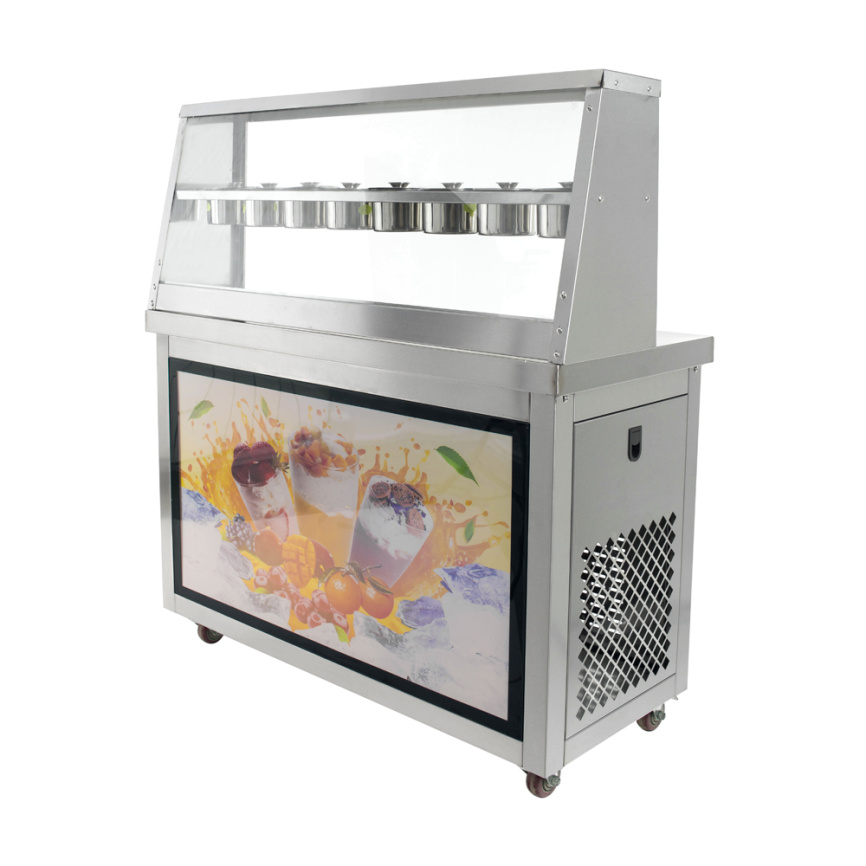Фризер для ролл мороженого KCB-2Y Foodatlas (контейнеры, световой короб, стол для топпингов) фото 3