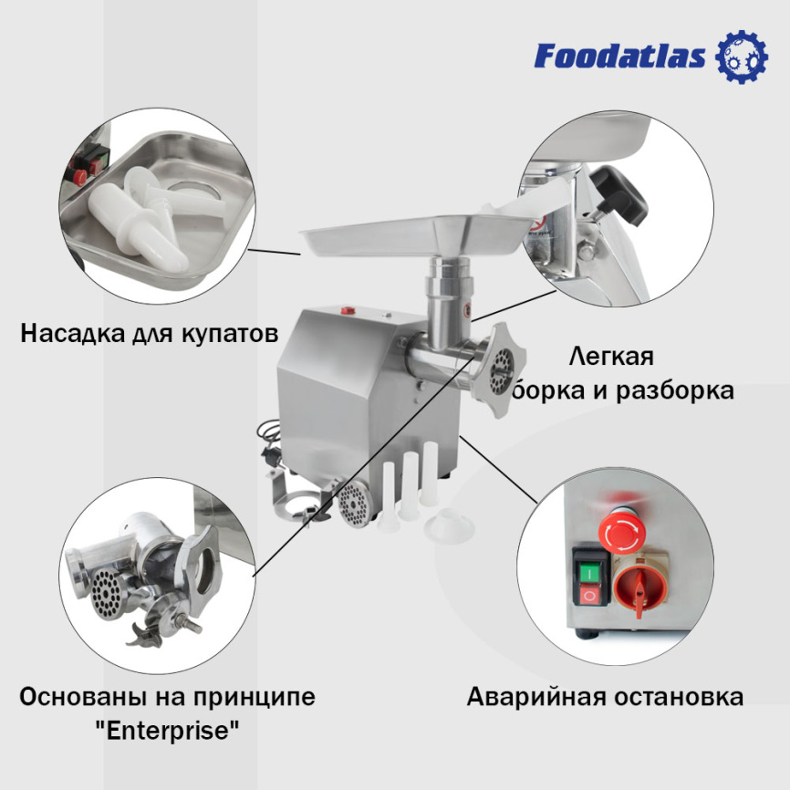 Мясорубка TK-12P Foodatlas фото 12