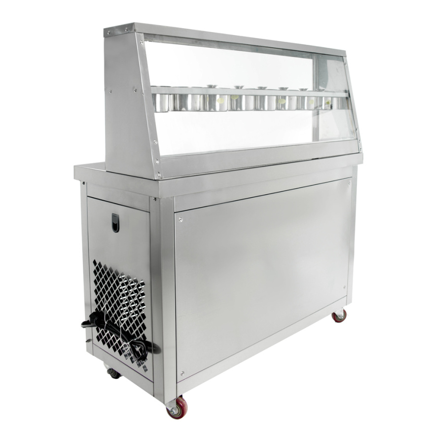 Фризер для ролл мороженого KCB-2Y Foodatlas (контейнеры, стол для топпингов, 2 компрессора) фото 1