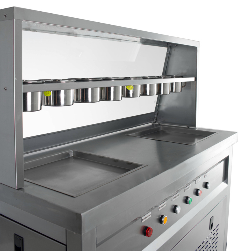 Фризер для ролл мороженого KCB-2F Foodatlas (контейнеры, стол для топпингов) фото 7