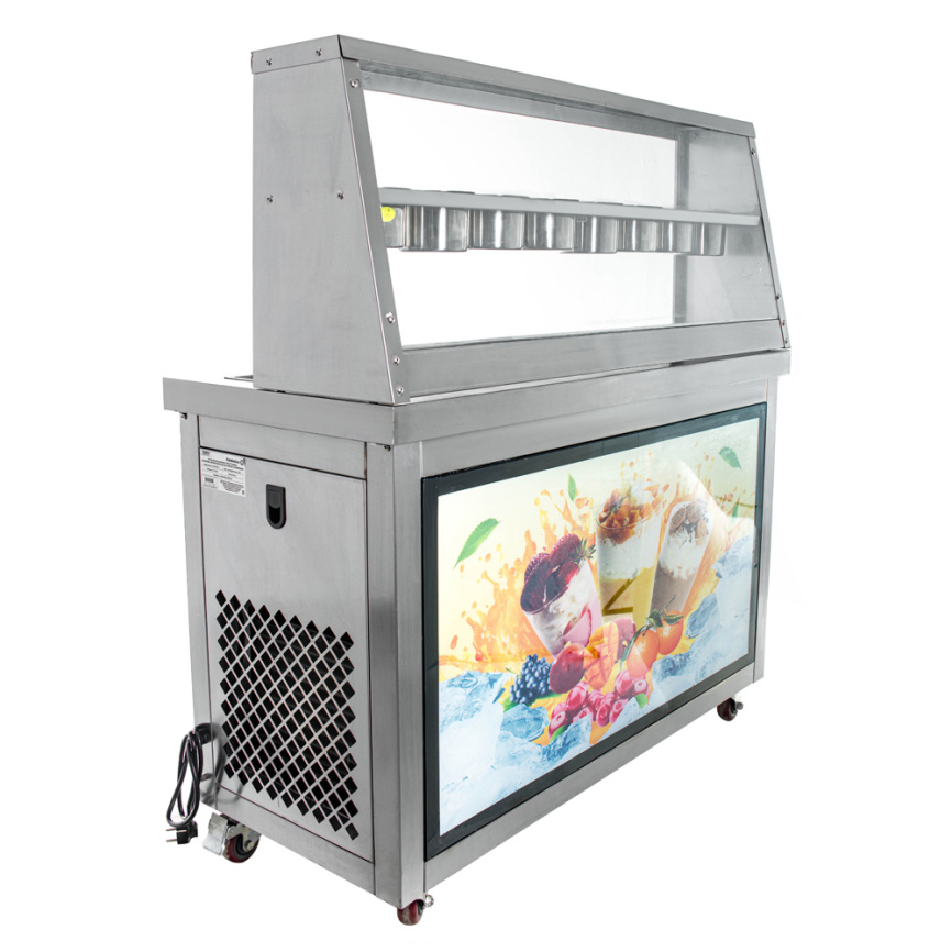 Фризер для ролл мороженого KCB-2F Foodatlas (контейнеры, свет.короб, стол для топпингов, 2 компр) фото 1