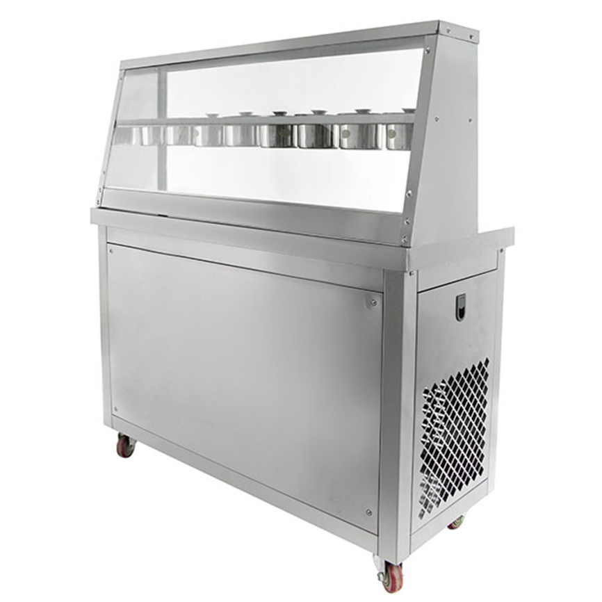Фризер для ролл мороженого KCB-2Y Foodatlas (контейнеры, стол для топпингов, 2 компрессора) фото 2