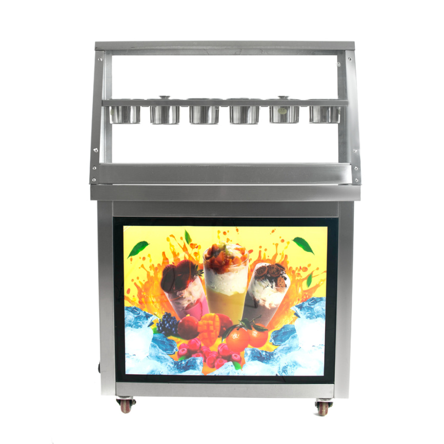 Фризер для ролл мороженого KCB-2Y Foodatlas (контейнеры, световой короб, 2 компрессора) фото 5