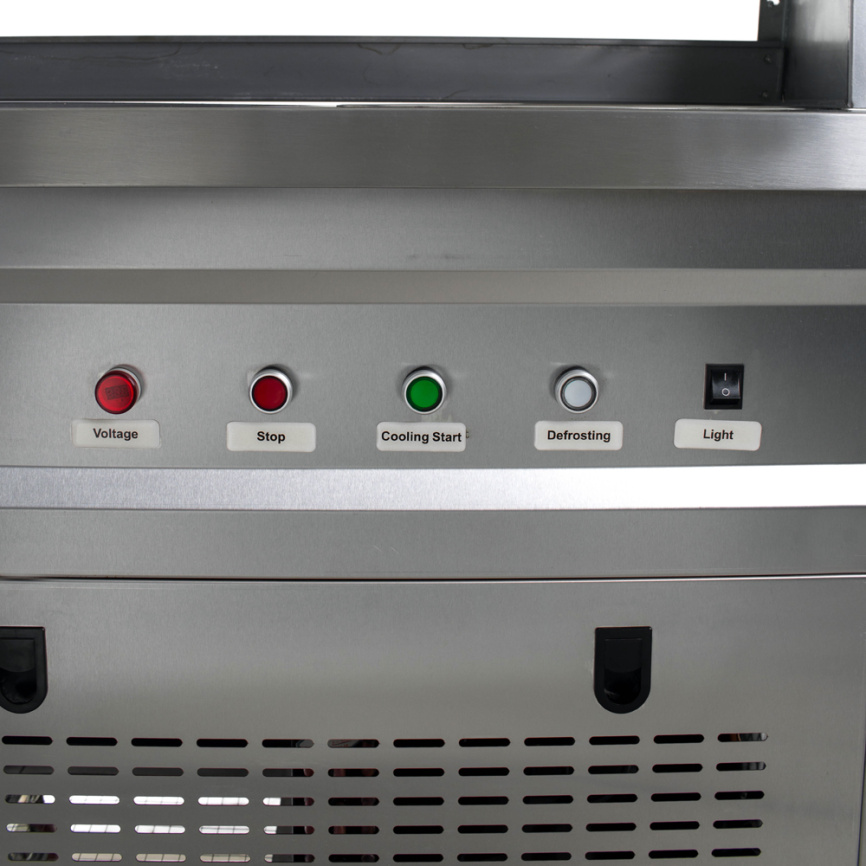 Фризер для ролл мороженого KCB-1Y Foodatlas (контейнеры, световой короб, стол для топпингов) фото 6