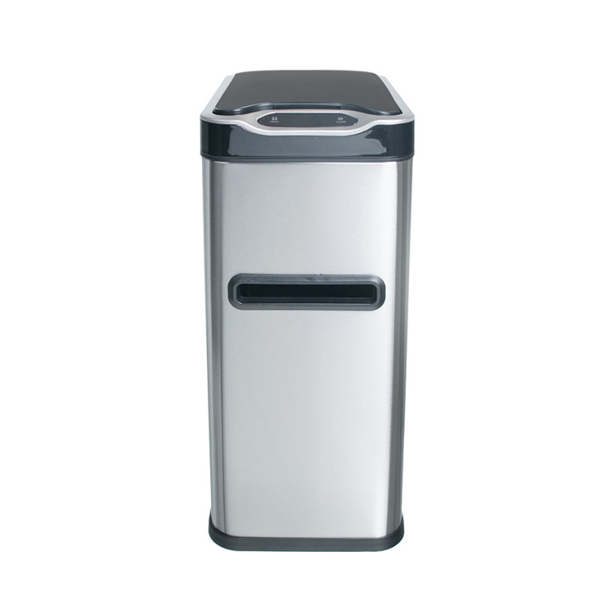 Ведро мусорное с ёршиком, сенсорное, внутр ведро, туалетная бумага, JAH-534, 7л (серебряный) фото 2