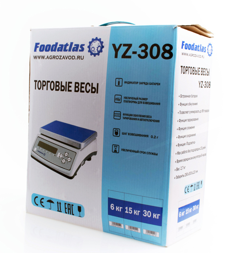 Торговые весы Foodatlas 6кг/0,2гр YZ-308 фото 9